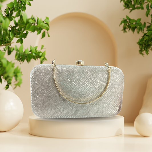 Silver Party Clutch Handbag. Shoplace